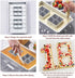 MANO Number Cake Pan for Baking Letter Cake Molds Set with 12 Pcs Square Cake Tins DIY Number Cake Molds Set for Wedding Birthday