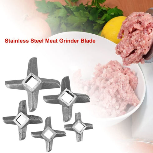 Cross-Shaped Professional Stainless Steel Kitchen Food Meat Grinder Blade Mincers Knife Cutter Replacement for Grinders (#32)