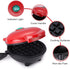 Oriental elife Mini Waffle Maker | Waffle Maker | Portable Electric Non-Stick Waffle Iron Suitable for 4 Inch Single Waffle for Breakfast, Lunch or Snack,Red