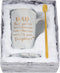 Fathers Day Mug Gifts for Dad from Daughter, Dad,Thank You For Teaching Me How To Be A Man Mug, Birthday Christmas Gifts for Dad, Funny Coffee Mugs for Dad 14Oz Gray Marble Mug with Box Spoon Coaster