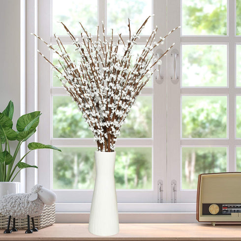 Rocinha 10 Pcs Jasmine Artificial Flowers 29.5'' Long Faux Jasmine Plant Fake Flowers White for Wedding Home DIY Floral Art Party Restaurant Hotel Office Decoration