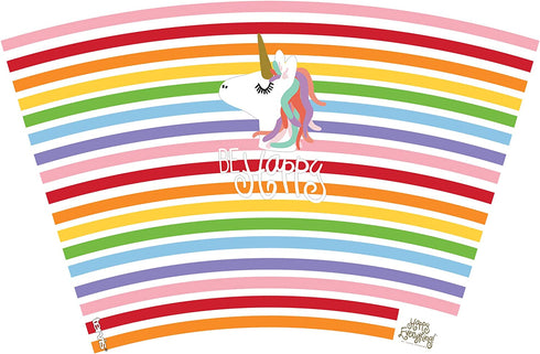 Tervis Made in USA Double Walled Happy Everything Insulated Tumbler Cup Keeps Drinks Cold & Hot, 24oz, Be Happy Unicorn