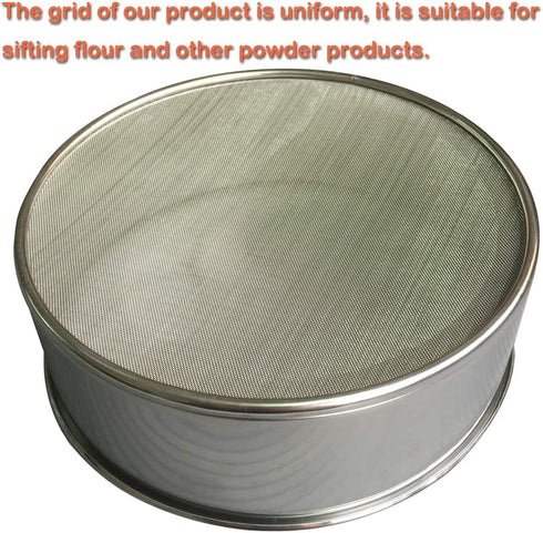 Stainless Steel Flour Sifter for Baking Sieve Fine Mesh - (6 Inch 40 Mesh)