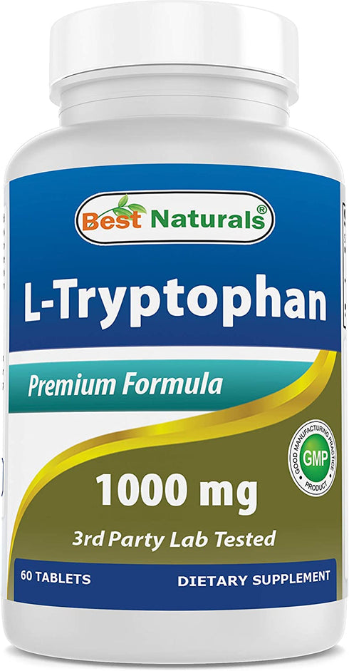 Best Naturals L-Tryptophan 1000 mg 60 Tablets (60 Count (Pack of 1))