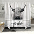 DESIHOM Highland Cow Shower Curtain Western Get Naked Shower Curtain Grey Shower Curtain Farmhouse Shower Curtain Animal Funny Shower Curtain Polyester 72x72 Inch