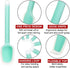 Silicone Spatula Set, Heat-Resistant Spatula - Non-Stick Rubber Spatula for Cooking, Baking, and Mixing (6 Piece Set, Aqua Sky)