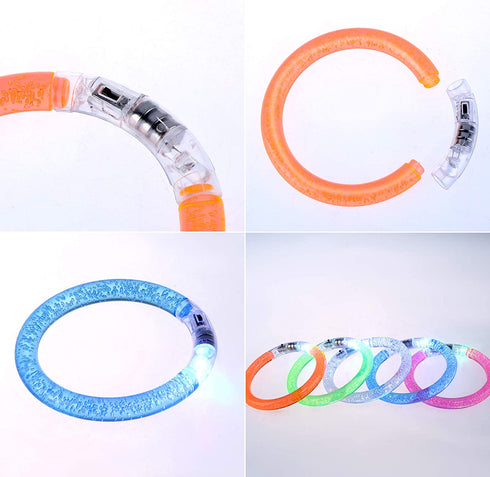 24 Pack Glow Sticks Bracelet Glow in The Dark, 6 Color LED Bracelets Party Supplies for Kids and Adults Led Glow Party Accessories Light Up Toys Bulk