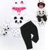 Pedolltree Reborn Baby Girl Dolls Clothes 18 inch Panda Outfits Accesories for 17-19 inch Reborns Doll Newborn Baby Girl Matching Clothing