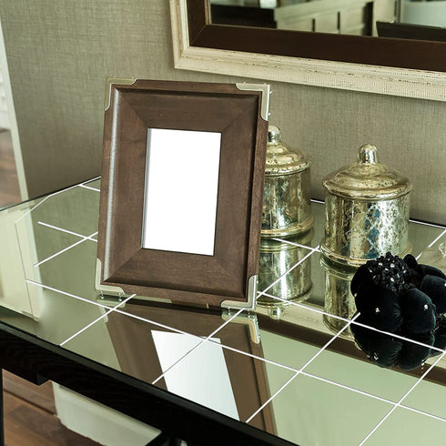 Flexible Mirror Sheets Self Adhesive Non Glass Mirror Tiles Mirror Stickers for Home Wall Decor (10 Pieces,10 x 10 Inches)