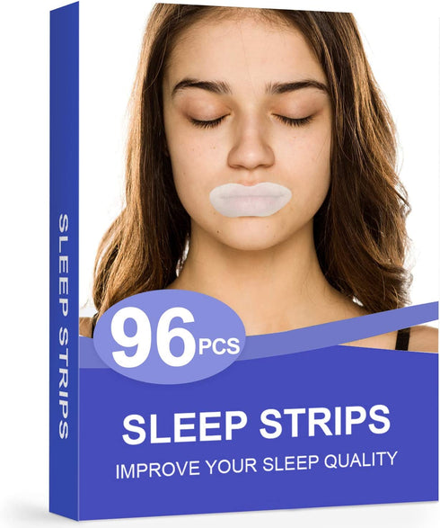 96PCS Mouth Tapes for Sleeping, Sleep Mouth Strip for Sleeping Quality Improvement,Mouth Breathing Tapes for Better Nose Breathing, Sleep Mouth Tapes for Less Mouth Breathing