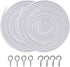 OOTSR [2 Pack White Curtain Wire, Plastic Coated Window Curtain Wire, Picture Hanging Wire with 8 Pairs of Screw Eyes and Hooks