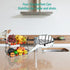 2 Tier Fruit Basket for Kitchen - Countertop Fruits Vegetable Bowl Detachable Metal Rectangular Wire Basket Stand Holder for Fruits Veggies Bread Snacks Organizer Storage