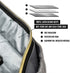 Insulated Cooler Bag Insulated Grocery Beach Thermal Tote Bag Reusable Grocery Bag (Grey, 5 Gallon)
