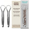 GuruNanda Stainless Steel Tongue Scraper (Pack of 2), Fight Bad Breath, Medical Grade 100% Stainless Steel Tongue Cleaner, Tongue Scraper For Adults and Kids, Great For Oral Care, Travel Friendly