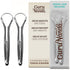 GuruNanda Stainless Steel Tongue Scraper (Pack of 2), Fight Bad Breath, Medical Grade 100% Stainless Steel Tongue Cleaner, Tongue Scraper For Adults and Kids, Great For Oral Care, Travel Friendly