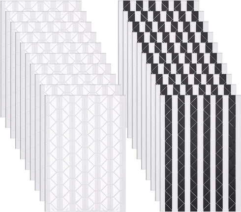 Bememo 2040 Pieces Photo Corners Self Adhesive for Scrapbook Picture Album (Black and Clear)