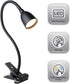 Newhouse Lighting NHCLP-OL-BK Olivia LED Clamp Light Desk Lamp with Flexible Gooseneck, 3 Brightness Levels & 3 Color Modes, Black