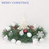 60MM/2.36" Clear Christmas Ornaments Set, 30PCS Shatterproof Decorative Hanging Ball Ornament with Stuffed Delicate Decorations, Xmas Tree Balls for Halloween Holiday Party Thankgivings - White.