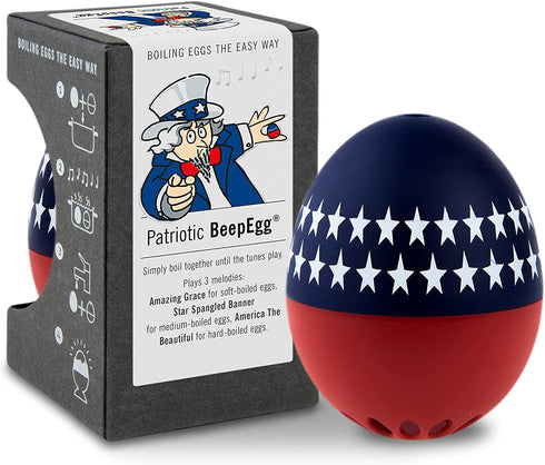 Brainstream A004526 BeepEgg Singing Floating Egg Timer, Patriotic Theme