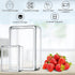 Set of 4 Fridge Storage Bins,Stackable Kitchen Pantry Cabinet, Freezer Food Organizer Box with Lid,Clear Plastic BPA Free Food Container for Kitchen Countertops, Refrigerator