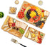 KIMIUP Bamboo Cutting Board Set for Kitchen, Wood Cutting Board Set of 3, Kitchen Chopping Board With Juice Grooves and Built-in Handles, Cutting Boards with Holder