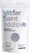 Hemway Glitter Paint Additive 100g / 3.5oz Crystals for Acrylic Emulsion Paint - Interior Wall, Furniture, Ceiling, Wood, Varnish, Matte - Microfine (1/256" 0.004" 0.1mm) - Silver Holographic