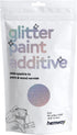 Hemway Glitter Paint Additive 100g / 3.5oz Crystals for Acrylic Emulsion Paint - Interior Wall, Furniture, Ceiling, Wood, Varnish, Matte - Microfine (1/256" 0.004" 0.1mm) - Silver Holographic