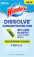 Windex Dissolve Concentrated Pods, Multisurface Cleaner, 3 Concentrated Dissolvable Refill Pods