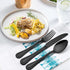 LIANYU 20-Piece Black Silverware Set for 4, Stainless Steel Flatware Cutlery Set with Pearled Edge, Home Kitchen Restaurant Tableware Utensils Include Knives Spoons Forks, Dishwasher Safe