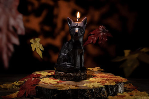 Gute Geometric Fox Candle - Unique Gift for Animal Lovers - Fox Skeleton Candle 7" H Burns for 5.5 Hours! - Animal Candles, Animal Party Gifts, Birthday Gifts
