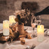 Aignis Flickering Flameless Candles with 10-Key Timer Remote, Exquisite Decor Battery Operated Candles Outdoor Heat Resistant with Realistic Moving Wick LED Flames (vory)