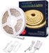 LED Strip Lights Warm White, 16.4ft Dimmable LED Light Strip with Memory Function, 300 Bright 3000K 2835 LEDs, Self-Adhesive 12v Flexible LED Rope Lights for Kitchen Cabinet Bedroom Home Party Decor