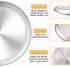 13½ Inch Pizza Pan Set of 2, P&P CHEF Stainless Steel Pizza Tray, Round Pizza Plate For Pie Cookie Pizza Cake, Non Toxic & Heavy Duty, Brushed Finish & Easy Clean