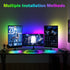 ABCidy Under Monitor Light Bar, RGBIC Screenbar Light Desk Lamp Computer, Dimmable LED with Dynamic Rainbow Effect, Gaming USB Powered, Remote Control Color Changing, Adjustable Brightness and Speed