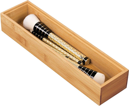 iDesign 41850 InterDesign Stackable Box-Bamboo, 3 x 12 x 2 Formbu Drawer Organizer - 3" x 12" x 2", 3" x 12"