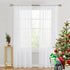 Saixi Elegant White Sheer Voile Curtains 96 Inches Long Sheer Curtains for Spring Living Room - Basic Rod Pocket Soft and Room Decorative for Living Room Bedroom(White, W52 x L96-Inch, 2 Panels)