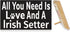 JennyGems Irish Setter Sign, All You Need Is Love and an Irish Setter, Wood Sign, 9.5x5.5 Inches, Irish Setter Mom, Irish Setter Gifts, Irish Setter Decor, American Made