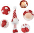 2021 Christmas Long Legs Gnome Decorations with Lights and Music , Handmade Xmas Standing Doll Ornaments, Scandinavian Santa Winter Party Decor, Holiday Figurine Gifts, 24 inch, Red