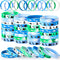 48 Pieces Shark Party Favors Shark Wristbands Shark Birthday Party Bracelets Shark Silicone Wristbands for Shark Themed Parties, Deep Ocean Parties, Under The Sea Clubs, Team Building Activities