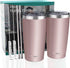 Umite Chef 20oz Tumbler with Lid, Stainless Steel Vacuum Insulated Double Wall Travel Tumbler with Straw, Durable Insulated Coffee Mug, Rose Gold, Thermal Cup with Lid