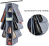 SAVERHO Hanging Purse Organizer,Closet Purse Organizer with 10 Compartments Handbag Storage Organizer for Wardrobe Accessories Storage Bag (Grey)