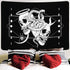 Skull Tapestry Skeleton Tapestry Gothic Tapestry Human Heart Tapestry Snake Moon Phase Tapestry Black and White Tapestry Wall Hanging for Room(59.1 x 82.7 inches)