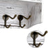 Coat Hooks Wall Mounted,White Rustic Wood Coat Rack with 5 Sturdy Bronze Hooks, White Hanging Wall Coat Hooks Rack for Entryway, Bathroom, Closet Room