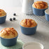 DOWAN Ramekins 8 oz Oven Safe, Porcelain Ramekins Souffle Dish, Creme Brulee Ramekins, Ramekins for Baking, Stackable Ramekin for Pudding, Spinach Souflees, Set of 6, Airy Blue