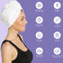 Turbie Twist Microfiber Hair Towel Wrap for Women and Men | 2 Pack | Bathroom Essential Accessories | Quick Dry Hair Turban for Drying Curly, Long & Thick Hair (White, White)