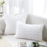 Bright White Fur Throw Pillow Covers 3D Rose Pattern Set of 2 20x20 Inch Fluffy Decorative Pillow Covers for Couch Bed Sofa
