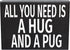 JennyGems All You Need Is A Hug And A Pug Sign, 8x6 Inch Hanging Wall Art, American Made, Pug Decor, Pug Gifts, Pug Moms, Wall Hanging