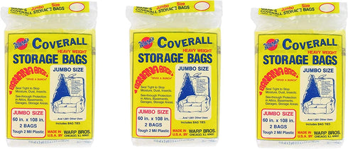 Warp's Storage Bags Banana Bags, Jumbo 60 x 108 in., 6 ct (3/2s)