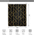 Riyidecor Chevron Black Stall Shower Curtain 60Wx72H Inch Herringbone Geometric Contemporary Wood Grain Striped Simple Modern Classy Neutral Dorm Decor Fabric Bathroom Set Polyester Waterproof