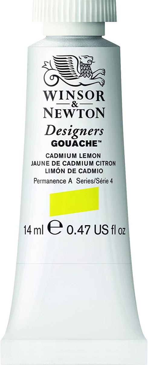 Winsor & Newton Designers Gouache Tube, 14ml, Cadmium Lemon
